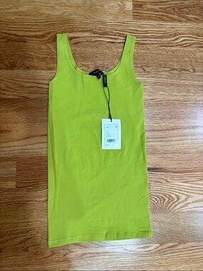 Theory Len citron Tubular Scoop Neck Tank Top very stretch seamless size XS / S